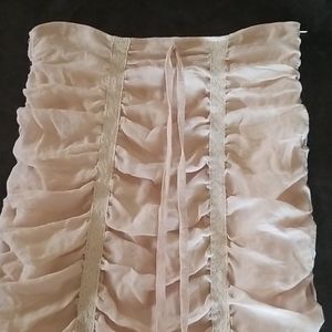 Cream scrunch skirt